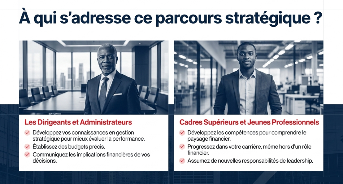 Public Cible : Les Dirigeants et Administrateurs · Cadres Supérieurs et Jeunes Professionnels